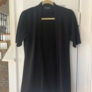 Claudia Nichole Black Short Sleeved Cashmere Cardigan